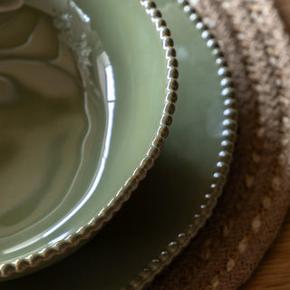 Organic Beaded Pasta Bowl Olive (4pk) - KC At Home