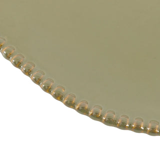 Organic Beaded Side Plate Olive (4pk) - KC At Home