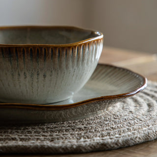 Organic Ridged Bowl Stone (4pk) - KC At Home