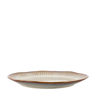 Organic Ridged Dinner Plate Stone (4pk) - KC At Home
