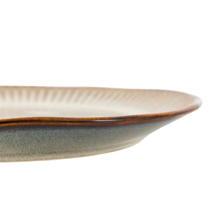 Organic Ridged Dinner Plate Stone (4pk) - KC At Home