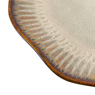 Organic Ridged Dinner Plate Stone (4pk) - KC At Home