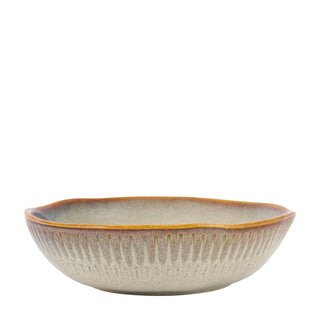 Organic Ridged Pasta Bowl Stone (4pk) - KC At Home