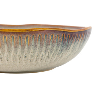 Organic Ridged Pasta Bowl Stone (4pk) - KC At Home
