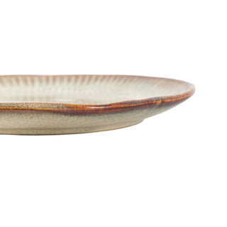Organic Ridged Side Plate Stone (4pk) - KC At Home