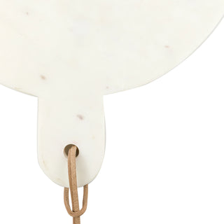 Novi Round Cheese Board White Marble - KC at HOME
