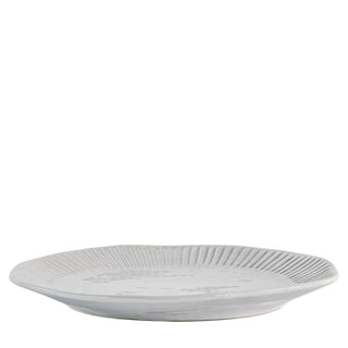Organic Ridged Dinner Plate White (4pk) - KC at HOME