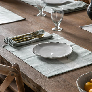 Organic Beaded Side Plate White (4pk) - KC at HOME