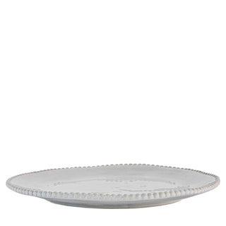 Organic Beaded Dinner Plate White (4pk) D280mm - KC At Home