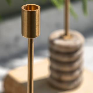 Novi Gold Candle Stick (Set of 2)