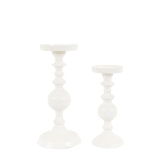 Alzira Candlesticks Cream (Set of 2) - KC at HOME