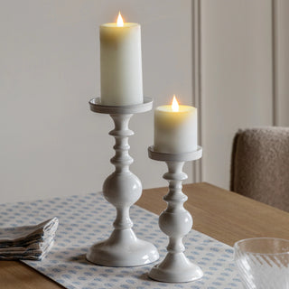 Alzira Candlesticks Cream (Set of 2) - KC at HOME