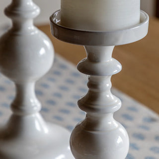 Alzira Candlesticks Cream (Set of 2) - KC at HOME