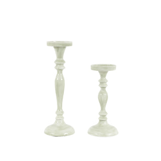 Alzira Candlesticks Green (Set of 2) - KC at HOME