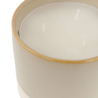 Ceramic Glazed 3 Wick Candle Natural