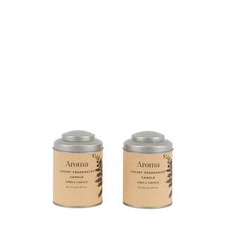 Tin Candles Amber & Tuberose (Set of 2)