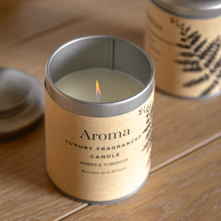 Tin Candles Amber & Tuberose (Set of 2)