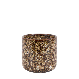 Mikka Ceramic Reactive Glaze Candle Brown