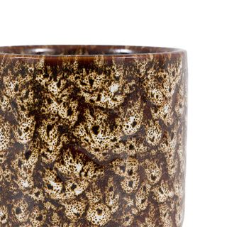 Mikka Ceramic Reactive Glaze Candle Brown