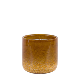 Reactive Glazed Ceramic Candle Caramel