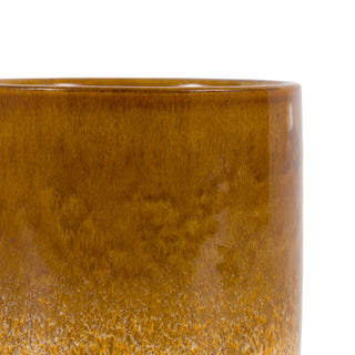 Reactive Glazed Ceramic Candle Caramel