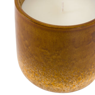 Reactive Glazed Ceramic Candle Caramel