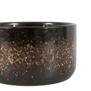 Reactive Glazed Ceramic 2 Wick Candle Brown