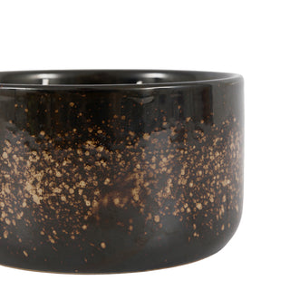 Reactive Glazed Ceramic 2 Wick Candle Brown