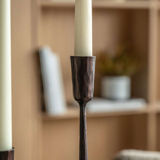 Elgon Metal Candle Sticks Brown (Set of 3)