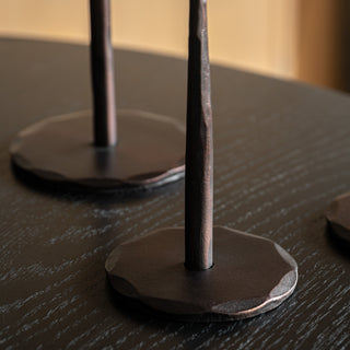 Elgon Metal Candle Sticks Brown (Set of 3)