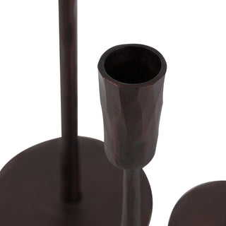 Elgon Metal Candle Sticks Brown (Set of 3)