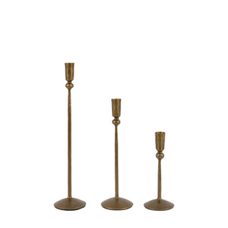 Fargo Metal Candle Sticks Gold (Set of 3 )