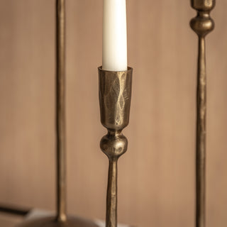 Fargo Metal Candle Sticks Gold (Set of 3 )