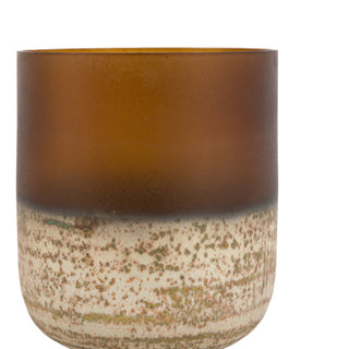 Frosted Tealight Holder Brown (Set of 2)