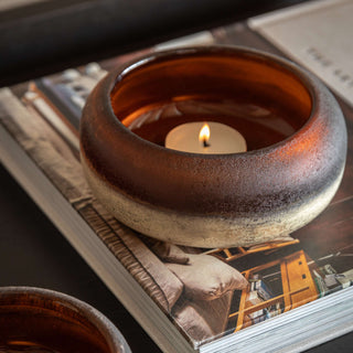 Metalic Gold Tealight Holders (Set of 2)
