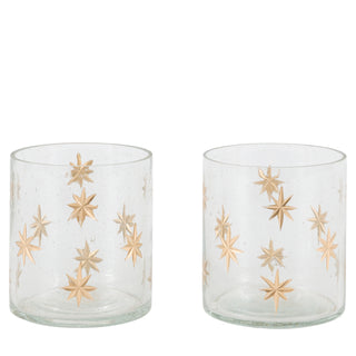 Deco Luxe Snowflake Candle Holder (Set of 2)