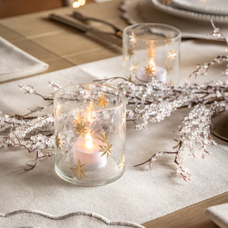 Deco Luxe Snowflake Candle Holder (Set of 2)