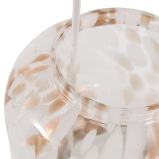White And Gold Confetti Lantern Small