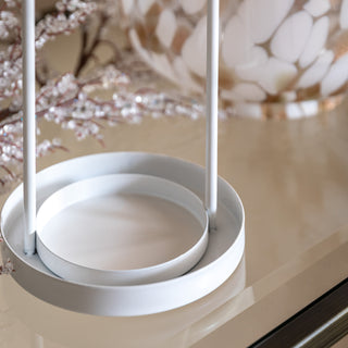 White And Gold Confetti Lantern Small