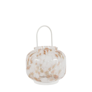 White And Gold Confetti Lantern Small