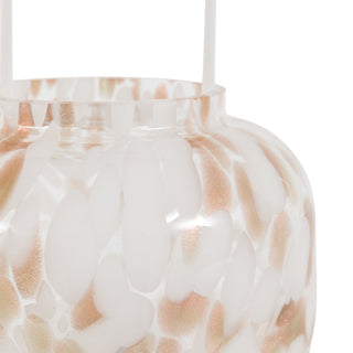 White And Gold Confetti Lantern Small