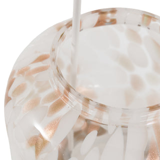 White And Gold Confetti Lantern Small