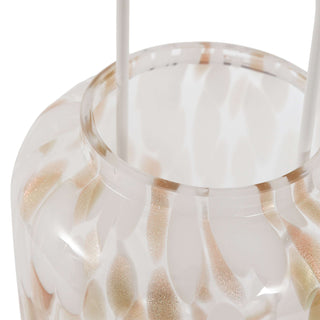 White And Gold Confetti Lantern Large