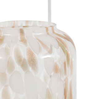 White And Gold Confetti Lantern Large