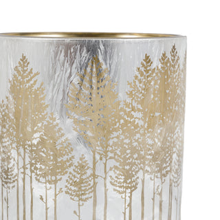 Deco Luxe Silver Etched Tree Candle Holder ( Set of 3)