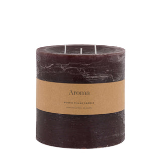 Pillar Candle Rustic Espresso
