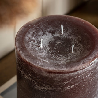 Pillar Candle Rustic Espresso