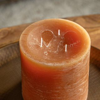 Pillar Candle Rustic Tan