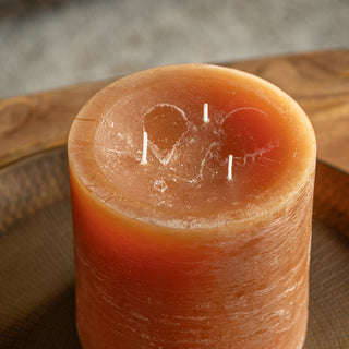 Pillar Candle Rustic Tan