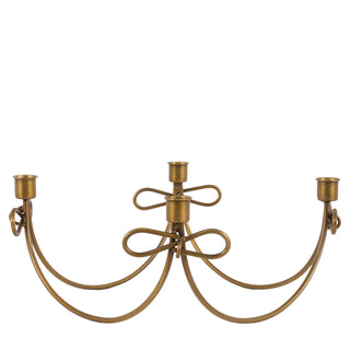Heritage Bow Candle Holder Gold